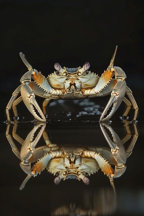 海鮮水產(chǎn)市場的活螃蟹 鏡頭下的鮮活與生機